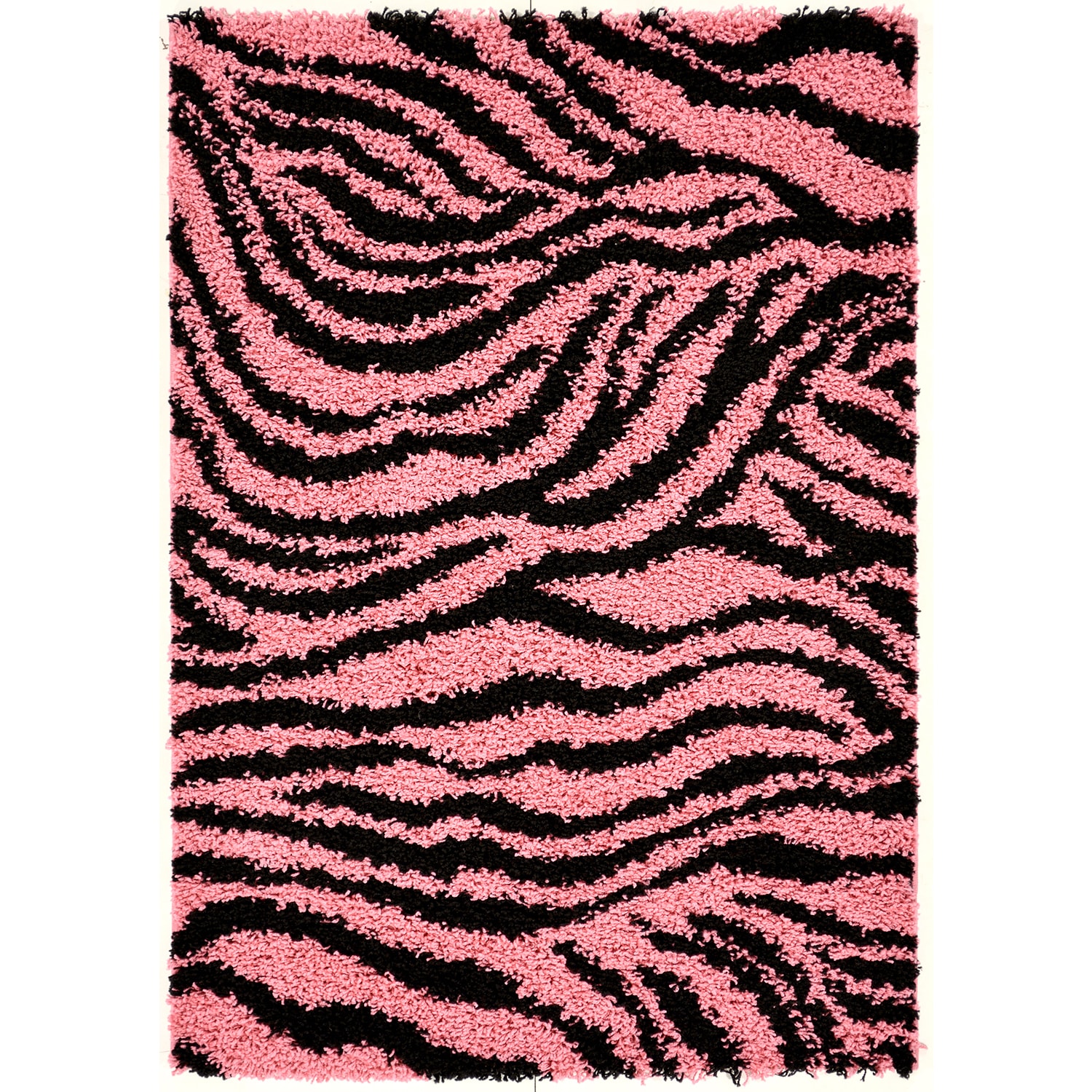 Pink/ Black Animal Print Zebra Area Rug (5' x 7') Overstock Shopping