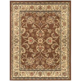 ---> Brown Oriental Design Area Rug (7'10 x 9'10)