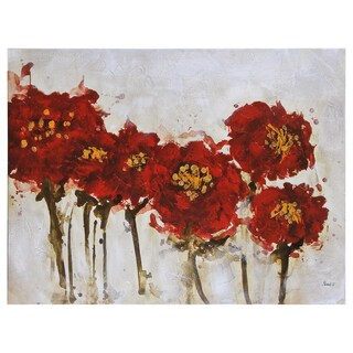 Cheap Pierrick Paradis 'Crimson Blossoms' Canvas Art