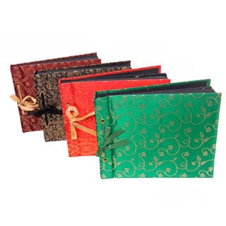 Small Handcrafted Ornate Scrapbook and Handmade Paper Pages (India)