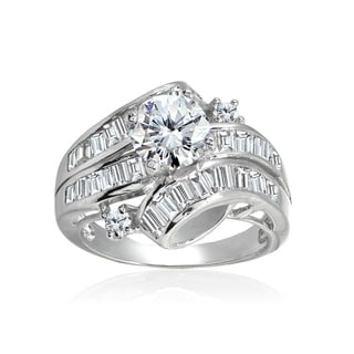sterling silver cubic zirconia wedding rings