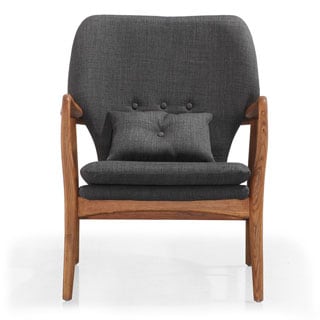 Madison Charcoal Linen Lounge Chair-Image