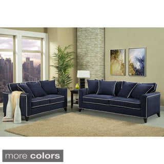 --->  Furniture of America Alton Contemporary Chenille Sofa & Loveseat Set