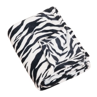 zebra print plush blanket