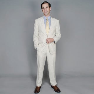 Men's Camel Seersucker 2-button Suit-Image