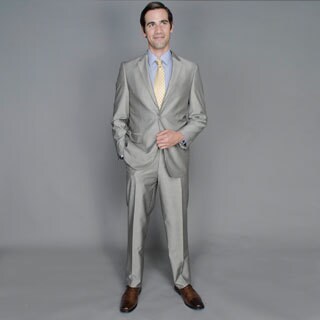 Men's Grey Sharkskin 2-button Suit-Image