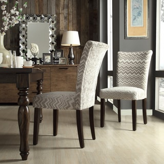 Low Price INSPIRE Q Catherine Grey Chevron Parsons Dining Chair (Set of 2)