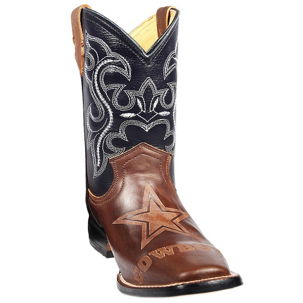 Kids Dallas Cowboys Leather Western Boots - Overstockâ„¢ Shopping ...