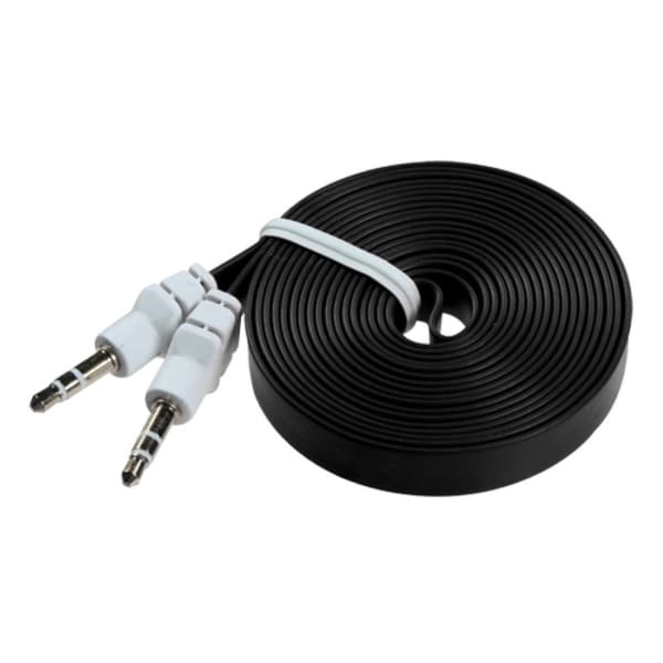 INSTEN 6-foot Black Noodle Audio Cable