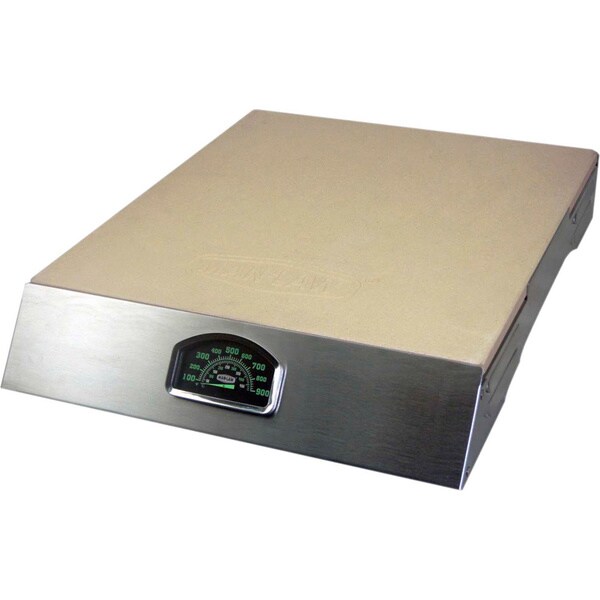 Man Law Pizza Stone Grill with Thermom