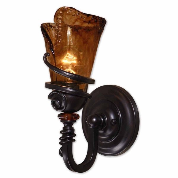 Uttermost Vitalia 1 Light Oil Rubbed Bronze Wall Sconce 15833685 Shopping