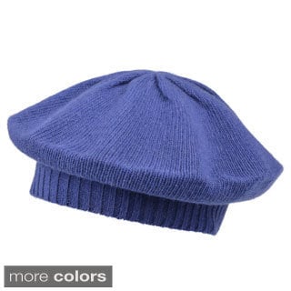 Portolano Women's Solid Color Cashmere Beret-Image