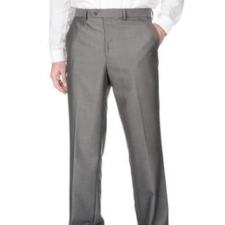 Adolfo Men's Slim Fit Silver Sharkskin Pant Separates-Image