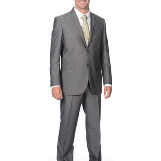 Adolfo Slim Silver Sharkskin Suit Separate Jacket-Image