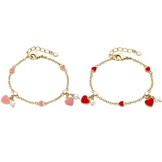 Little Miss Twin Star Heart Bracelet