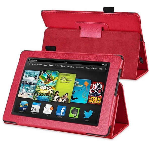 BasAcc Red Stand Leather Case for Amazon Kindle Fire HD 7-inch