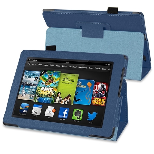 BasAcc Navy Blue Stand Leather Case for Amazon Kindle Fire HD 7-inch