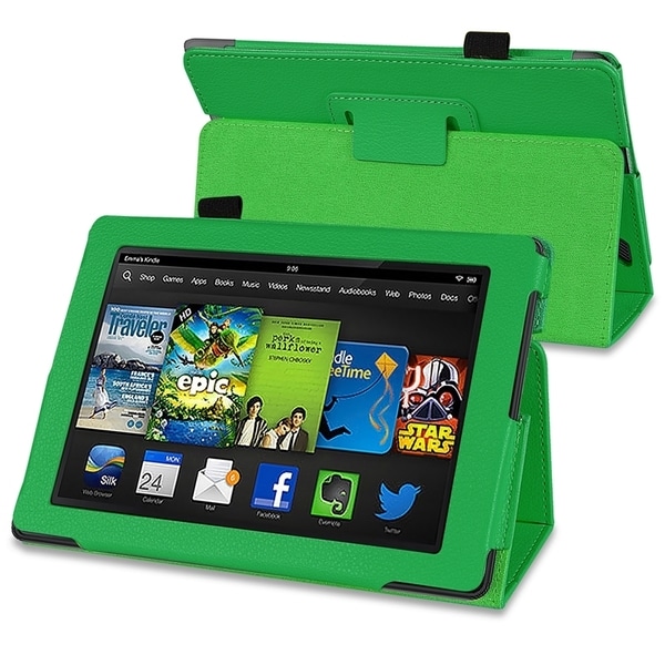 BasAcc Green Stand Leather Case for Amazon Kindle Fire HD 7-inch