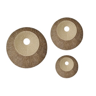 Best Shopping Round Double Layer Ribbed Wall Plaque (Set of 2)