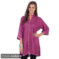 Hand-Embroidered Women's Tunic Caftan (Morocco)