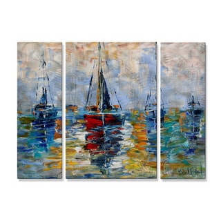 See Reviews Karen Tarlton 'Harbor Boats' Metal Wall Decor