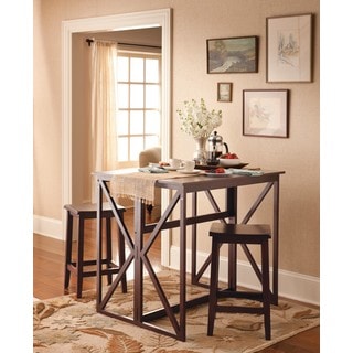 Espresso Wood 3-piece Console/ Dining Set