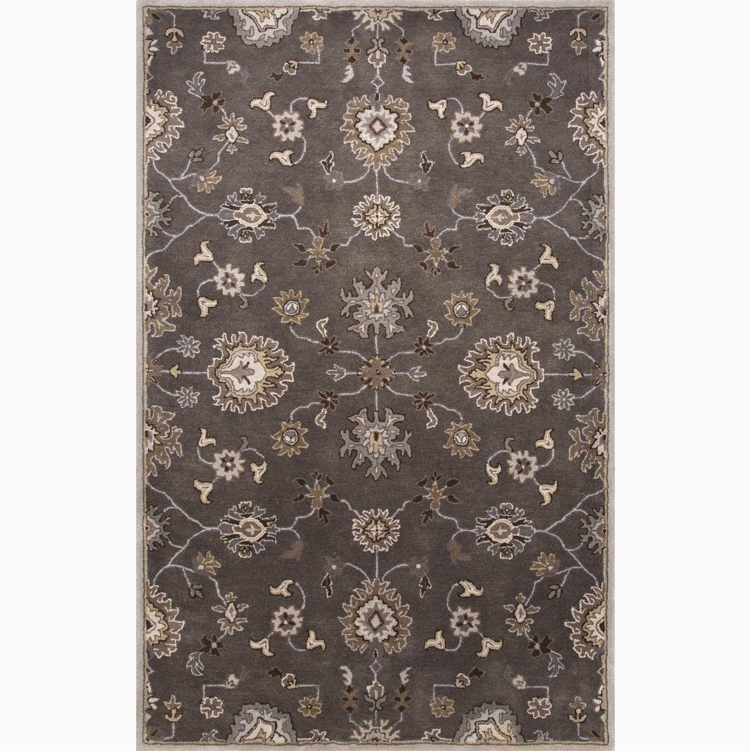 Hand made Oriental Pattern Gray/ Ivory Wool Rug (8x10)