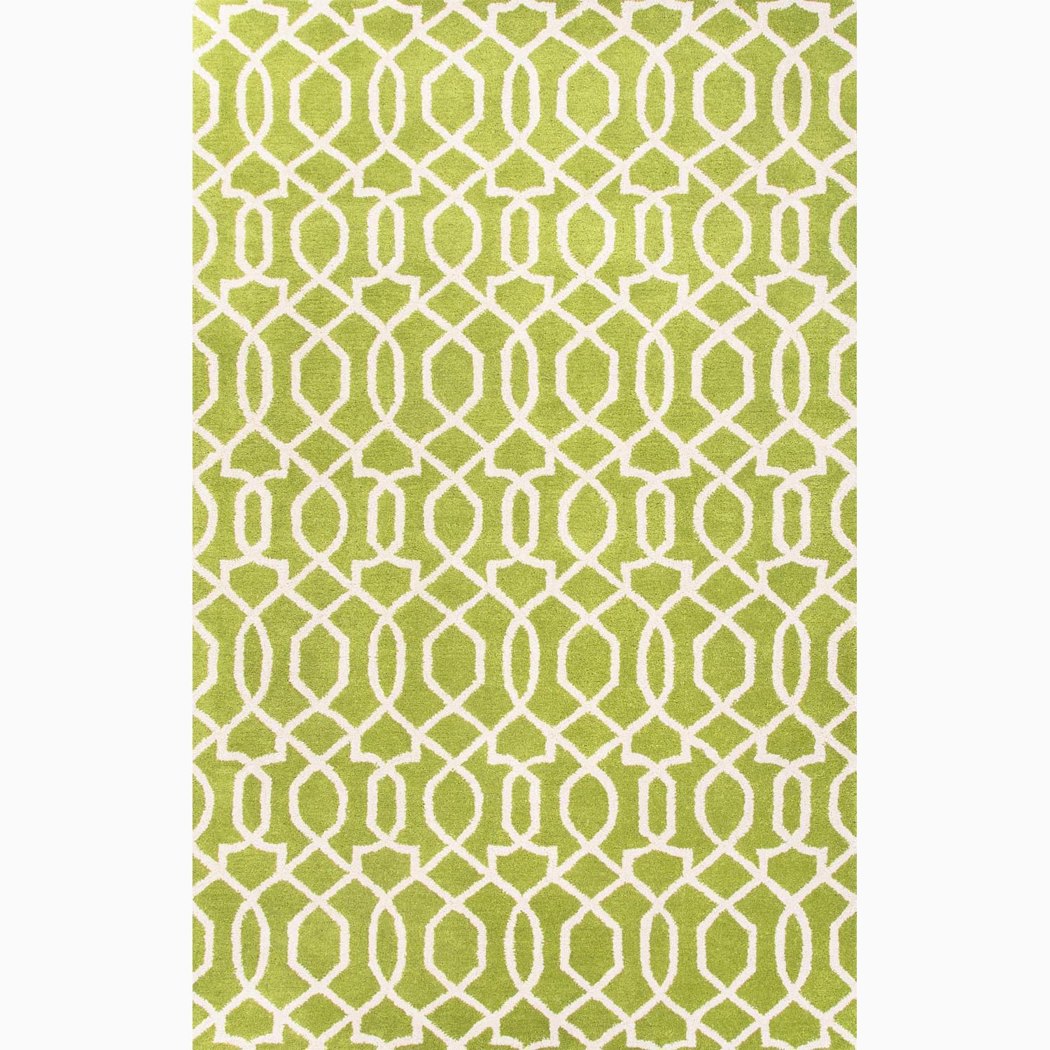 Great Prices Handmade Green/ Ivory Wool Te x tured Rug (8 x 11)