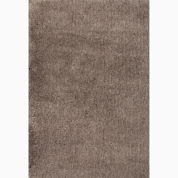 Handmade Gray/ Ivory Stripe pattern Wool Area Rug (8 x 10)