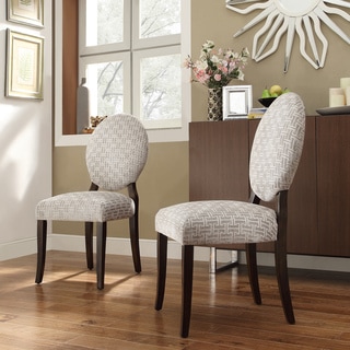 Cheap INSPIRE Q Paulina Grey Link Round Back Dining Chair (Set of 2)