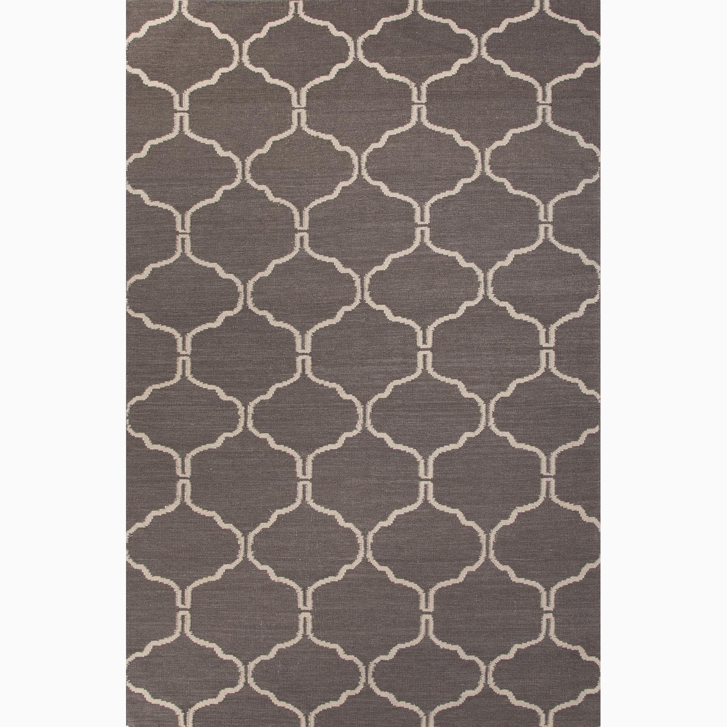 Hand made Moroccan Pattern Gray/ Ivory Wool Rug (3.6x5.6)