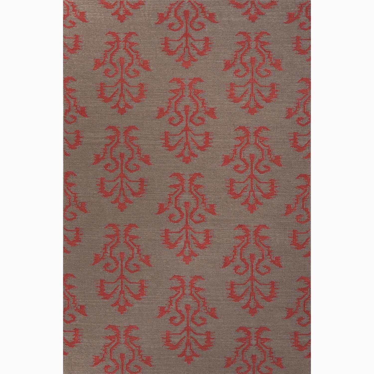 Handmade Tribal Pattern Gray/ Red Wool Rug (9 X 12)