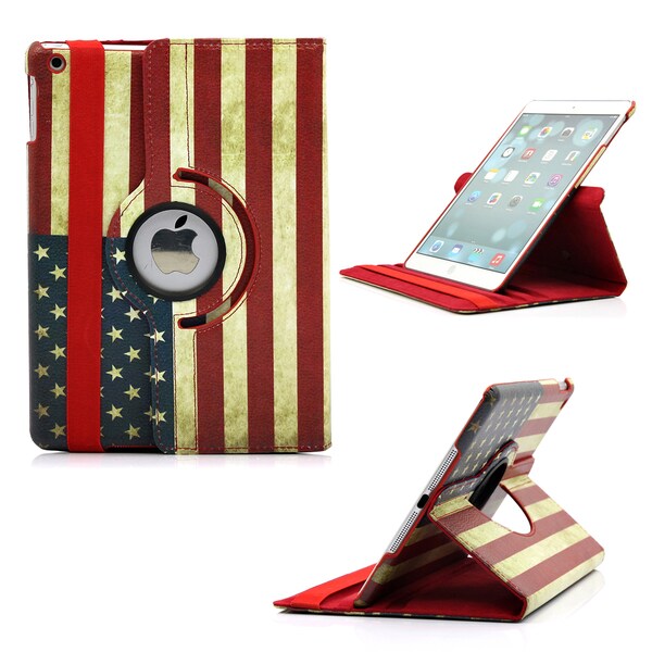 Gearonic 360 Rotating PU Leather Leopard Case Cover for Apple iPad 5 Air