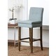 ABBYSON LIVING Colin Light Blue Linen Bar Stool