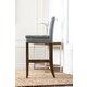ABBYSON LIVING Colin Light Blue Linen Bar Stool