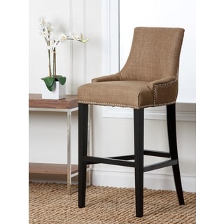 ABBYSON LIVING Newport Gold Fabric Nailhead Trim Bar Stool