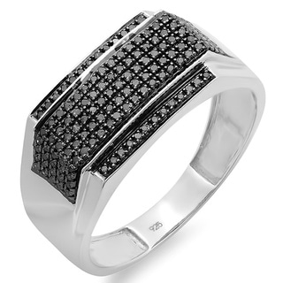 Mens wedding ring black diamond
