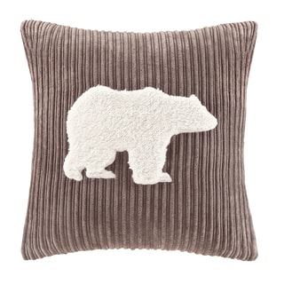 Cheap Woolrich Bear Applique Square Pillow