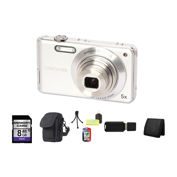 Samsung ST71 14.2MP White Digital Camera 8GB Bundle