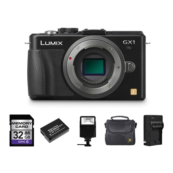 Panasonic LUMIX DMC-GX1 Mirrorless Micro 4/3 Camera Body 32GB Bundle