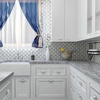 (>_<)  SomerTile Chevron 10.5x11 Glossy White Porcelain Mosaic Wall Tile (Pack of 10)