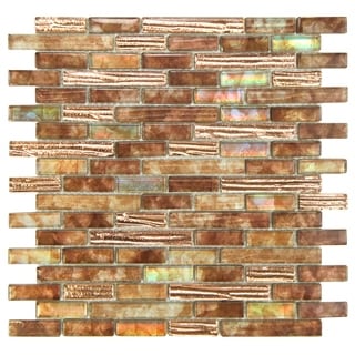 --->  SomerTile Luster 12x12 Omega Glass Mosaic Wall Tile (Pack of 10)