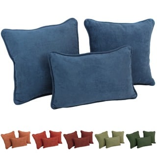 Low Price Blazing Needles Earthtone Microsuede Pillows (Set of 3)