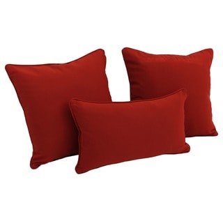 Hot Deal Blazing Needles Twill Solid Square and Rectangle Throw Pillows (Set of 3)