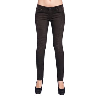 Stitch's Women's Low Rise Brown Denim Skinny Jeans-Image