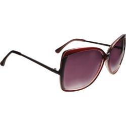 Women's Eye Design 10026 (2 Pairs) Crystal Burgundy/Smoke Lens