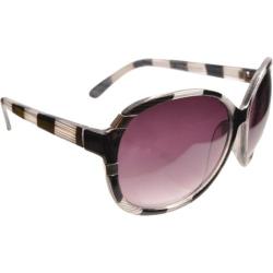 Women's Eye Design 10333 (2 Pairs) Black and White Stripe/Smoke Lens