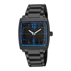Men's Vernier VNR11075 Bold Accent Bracelet Quartz Watch Black Alloy/Black/Blue
