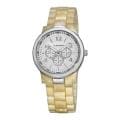 Women's Vernier VNR11032 Round Bracelet Fashion Watch Beige Plastic/Silver