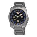 Men's Vernier VNR11076 Sports Look Bracelet Quartz Watch Silver Alloy/Black/Blue